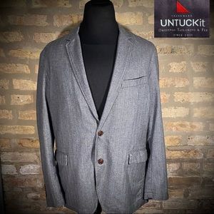 46R Untuckit Cotton Gray Blazer Jacket